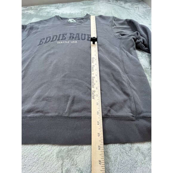 Eddie Bauer Mens Large Gray Heritage Wash Crewneck Sweatshirt Seattle Casual - Picture 5 of 8